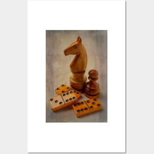 Chessmen And Dominos Posters and Art